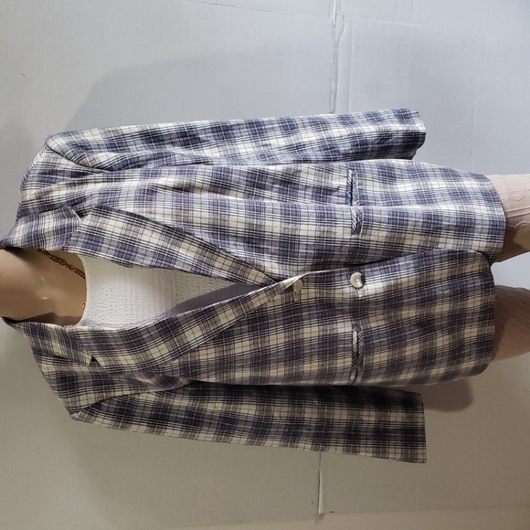 SAG HARBOR PLAID BOYFRIEND BLAZER. - Picture 1 of 10